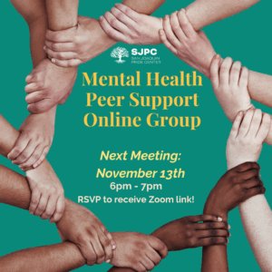 Mental Health Peer Support Group flyer